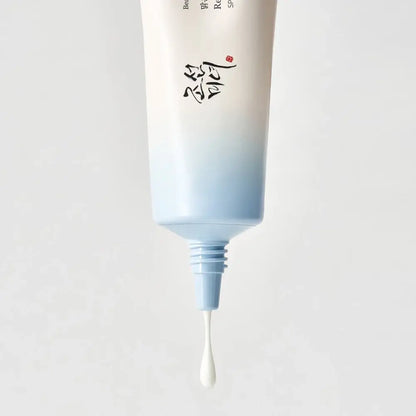 Beauty of Joseon Aqua-Fresh Rice + B5 – textura cremei de protecție solară la ieșirea din tub