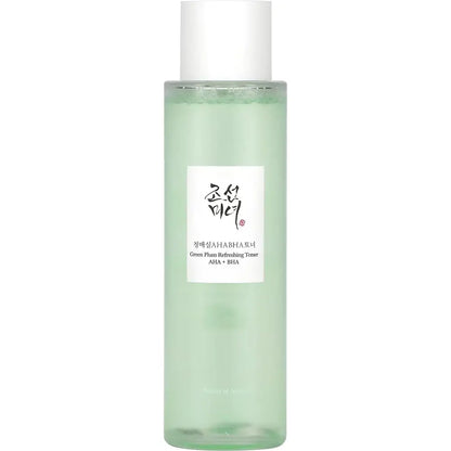Beauty of Joseon Green Plum Refreshing Toner AHA + BHA 150 ml – flacon verde pe fundal alb